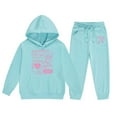 thumbnail image 4 of FYDUU Girls 2 Piece Outfits Tracksuit Solid Color Hoodie Pullover Sweatshirt And Jogger Sweatpants Set Kids Athletic Sweatsuit Sets Fall Winter Clothes Trendy Winter Clothes, 4 of 4