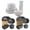 🔥 Black_New#8248, variant on Plastic Dinnerware Set | 16 Piece Solid Color Tableware | Drop Resistant Plates Bowls Cups | Lightweight Modern Household Dishes | Dishwasher Safe | White Gray
