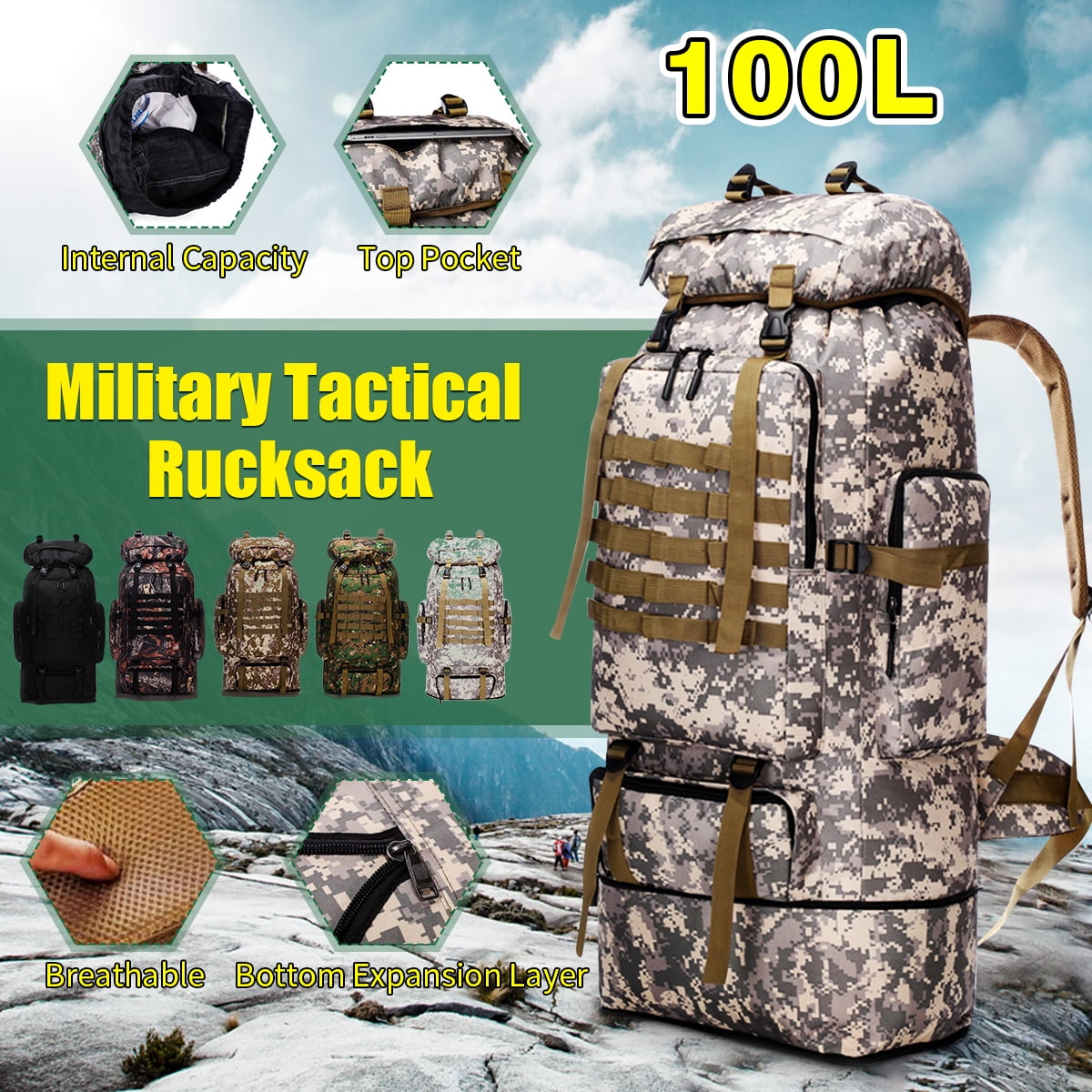 100l hiking backpack