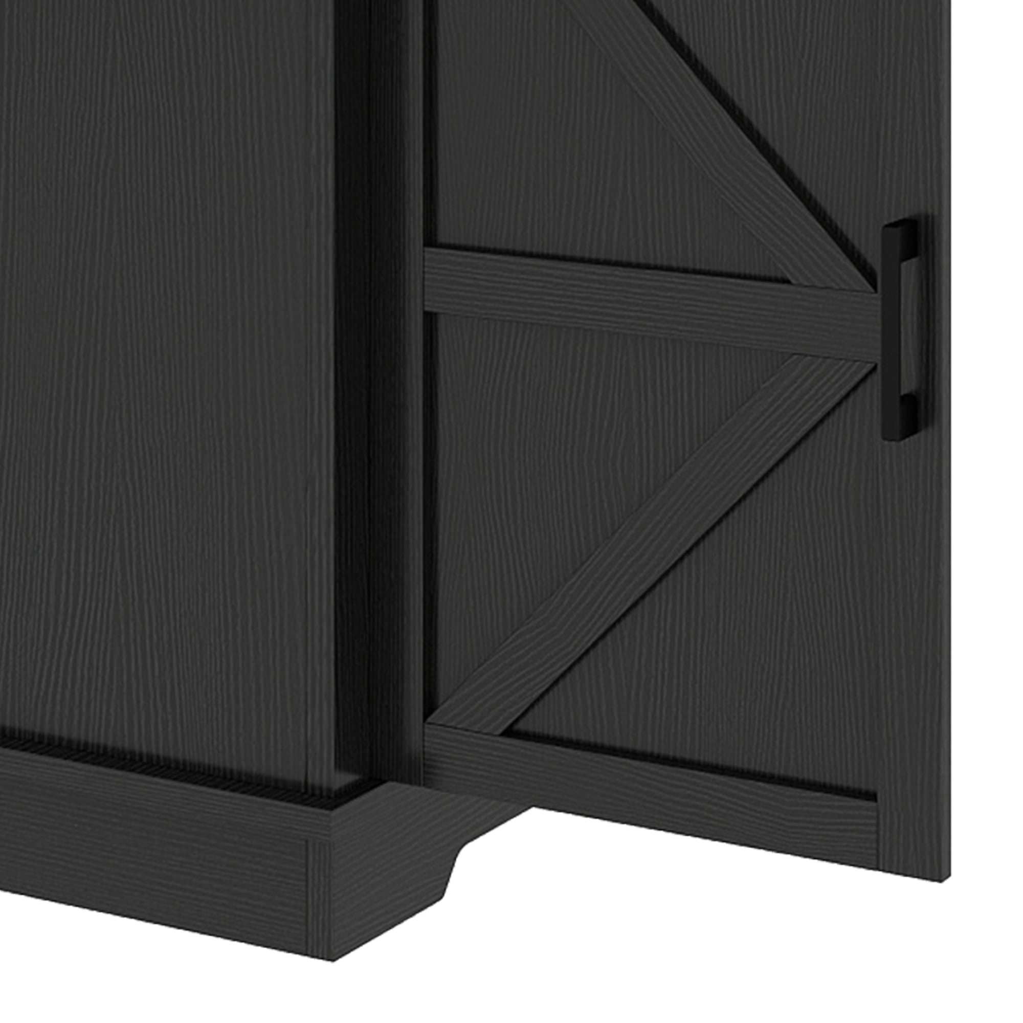 Uforic Kitchen Island Table with Drop Leaf & Storage, Kitchen Cart with Power Outlets, Black