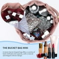thumbnail image 6 of Sunyuer Women Mini Drawstring Bucket Bag, Letter Print PU Leather Handbag, Fashion Detachable Adjustable Strap Crossbody Shoulder Purse for Daily Travel, 6 of 9