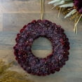 thumbnail image 2 of Northlight 12.5" Unlit Wine Burgundy Glitter Pine Cone Artificial Christmas Wreath, 2 of 3