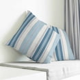 thumbnail image 3 of Blue Striped Pillow Covers 26x26 Inch Decorative Throw Pillow Cover, Modern Farmhouse Stripes Grey Sofa Pillowcases Accent Cushion Case Home Decor Bedroom Living Room, 3 of 6