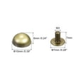 thumbnail image 2 of 10x6mm Screw Back Rivets Solid Round Head Leather Studs Bronze Tone 10 Pack, 2 of 5