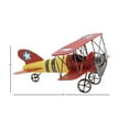 thumbnail image 3 of DecMode Red Metal Airplane Wall Decor, 3 of 10