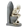 thumbnail image 3 of Repos en Paix Penseur Squelette Assis sur une Statue de Toilette de Cimetière, 3 of 4