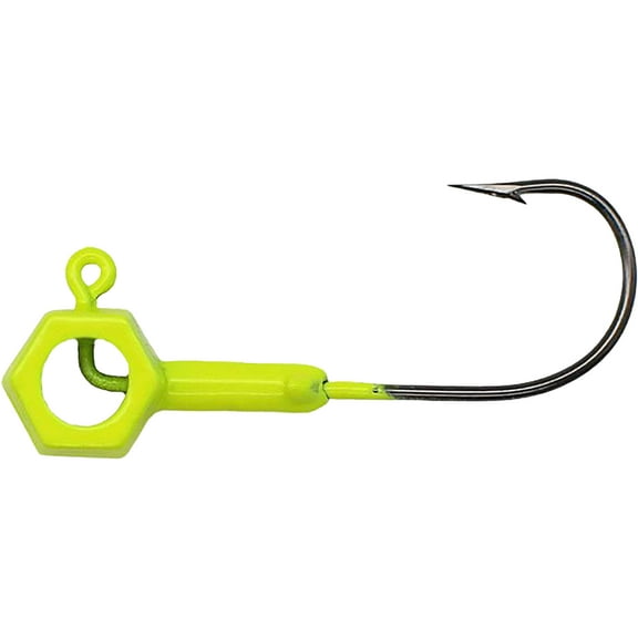 Crappie Magnet Eye Hole Brandon Smith Hammer Head 3/16oz Jighead Chartreuse