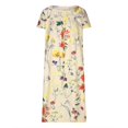 thumbnail image 4 of QJUHUNG Robe Midi à Manches Courtes Imprimée Florale Hawaïenne pour Femmes Robe Fluide avec Poches Tenue de Plage Ample, 4 of 6