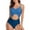 Blue womens swimsuits, variant on Womens Swimsuits Pimelu Bathing Suit for Women One Piece Swimsuit High Waist Bathing Suits Women Summer Beach Strap Cut out Monokini Swimwear Ladies Girls Fashion Color Block Bikini