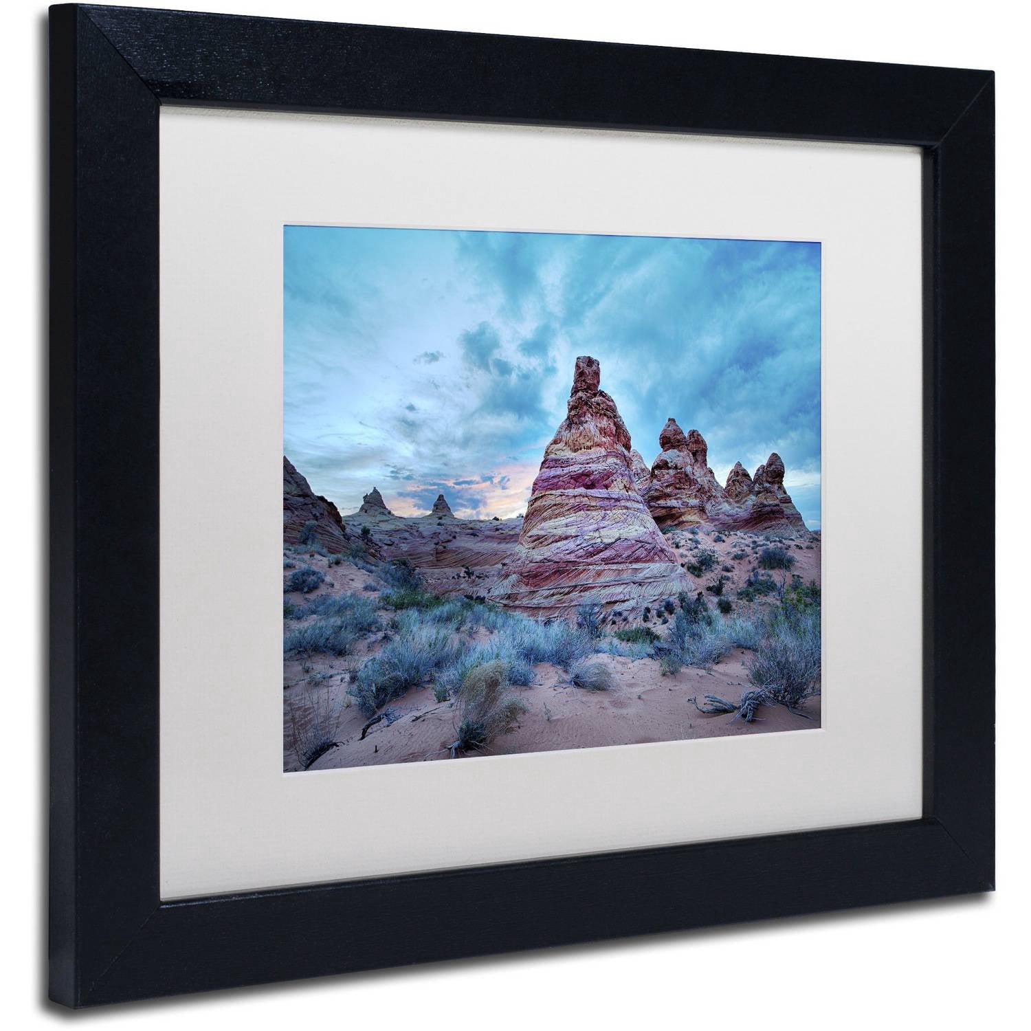 Trademark Fine Art "Cottonwood I" Canvas Art by Moises Levy White Matte, Black Frame