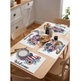 thumbnail image 4 of 4th of July American Flag Love Flower Placemats Set of 4,Wipeable Washable Table Mats for Dining Tables,Stars and Stripes Place Mats for Kitchen Event Party Tabletop Decor, 4 of 7