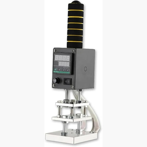 500W Handheld Label Hot Stamping Machine, Digital Embossing Machine with 50-380°C Adjustable Temperature, 8 * 10 cm Heating Area, for Woodworker Stamping Leather, Plastic, PU, PVC