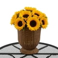 thumbnail image 5 of Elainilye Goblet Woven Planter Urn Shape 8 Inch Brown Handwoven Rattan Decorative Plant Pot for Indoor Outdoor Home Decor Perfect for Living Room Garden Patio Office, 5 of 8