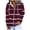 Wine, variant on Admvng Women's Striped Hoodie Jacket Front Pockets Long Sleeve Zip Up Casual Hooded Sweatshirt with Drawstring