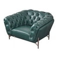 thumbnail image 2 of American Eagle Furniture Contemporary Full Leather/Metal Chair in Dark Green, 2 of 6