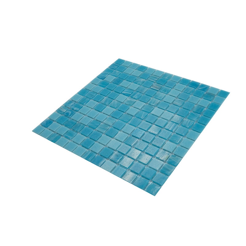 Mingles 12 in. x 12 in. Glossy Arctic Blue Glass Mosaic Wall and Floor Tile (20 sq. ft./case) (20-pack)