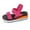 sandals 120#Hot Pink, variant on oqasdz Sandals for Women Ladies Fashion Solid Color Beach Shoes Nesh Elastic Band Wedge Sandals Trendy Versatile Casual Summer