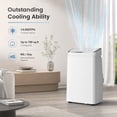 thumbnail image 3 of 14000 BTU Portable Air Conditioner for Large Room Up to 750 Sq ft, Heavy Duty 3-in-1 Portable AC Unit with Built-in Dehumidifier&Fan, Quiet Stand Up Room Air Conditioners with Secure Window Kit, 3 of 7