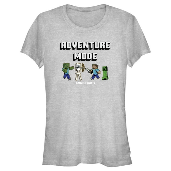 Junior's Minecraft Adventure Mode Graphic Tee Athletic Heather Medium