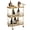 /Gold, variant on Bar Cart With Wheels For Party, Home Bar Serving Cart With 3 Tier Storage Shelves, Mobile Drink Beverage Cart Rolling Bar Carts On Wheels For Kitchen, Bar, Dinning Room
