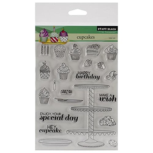 Penny Black Decorative Rubber Stamps, Cupcakes (30-171)