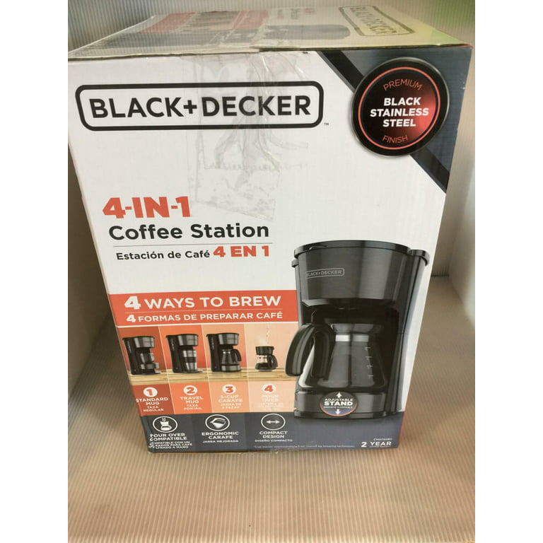 Black+decker 4-in-1 5-Cup* Coffee Station Coffeemaker, Black Stainless Steel
