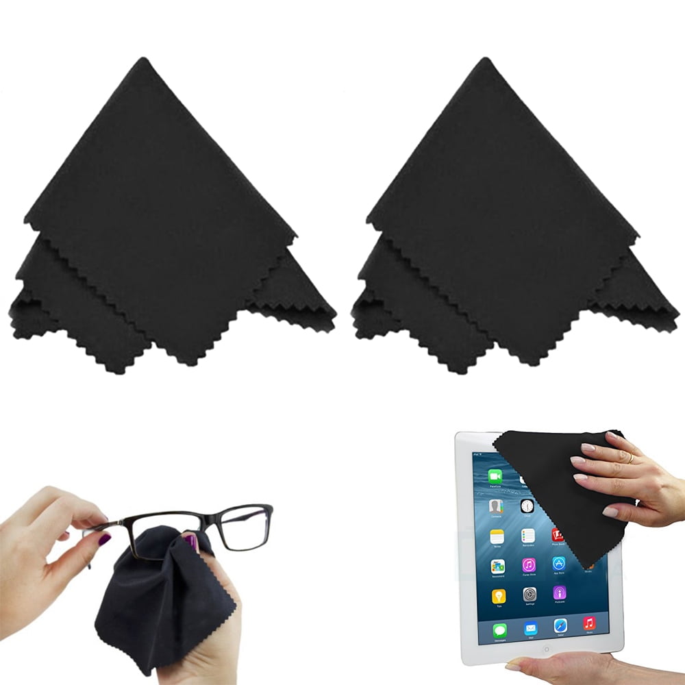 ofoen 50 Pieces Jewelry Cleaning Cloth 8*8cm Microfiber Cleaning Cloth for Eyeglass Jewelry Computer Screen Camera Lens Glass Grey