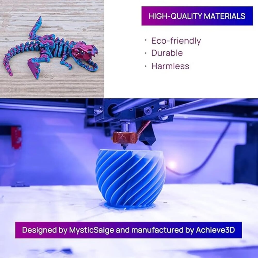 Easter Basket Stuffers - 3D Printed Dinosaur Toy, Mystery Crystal Dinosaur Egg with Articulated Tyrannosaurus Rex, Easter Basket Gifts Flexible Rexy Toys