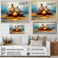 thumbnail image 4 of Designart "Design of Boho Pottery in Yellow" Geometric Framed Wall Art - Bohemian Yellow Boho Pottery Bedroom Framed Canvas Wall Art, 4 of 6