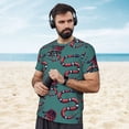 thumbnail image 4 of Wukai Snake And Rose Print Men's Short-Sleeved Mesh T-Shirt,Quick-Dry Short Sleeve Workout T-Shirt-Small, 4 of 8