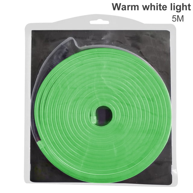 Naiovety 12V impermeable LED tira neón Flex cuerda luz Flexible al aire libre DIY iluminación Iluminación y accesorios luz verde 5M