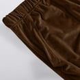 thumbnail image 6 of fatyb Velvet Pants for Women Elastic Waist Loose Wide Leg Pants Womens Casual Trousers with Pockets, 6 of 7