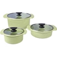 thumbnail image 2 of Batería de Cocina Cinsa Verde Manzana Acero Vitrificado 6 Piezas, 2 of 2