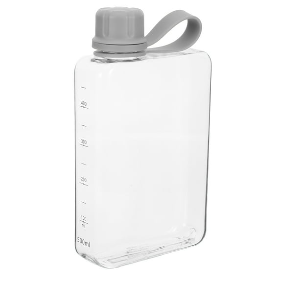 TAILTOSS portable water bottle Flat Travel Water Bottle Transparent Leakproof for Outdoor Sports 1Pcs