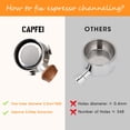thumbnail image 2 of CAPFEI 51mm Bottomless Portafilter 3 Ears Compatible with CASABREWS CM5418, 3700Essential, Mr. Coffee Espresso and Cappuccino Machine, Wirsh Espresso | Stainless Steel Filter Basket 0.3mm Pores, 2 of 9
