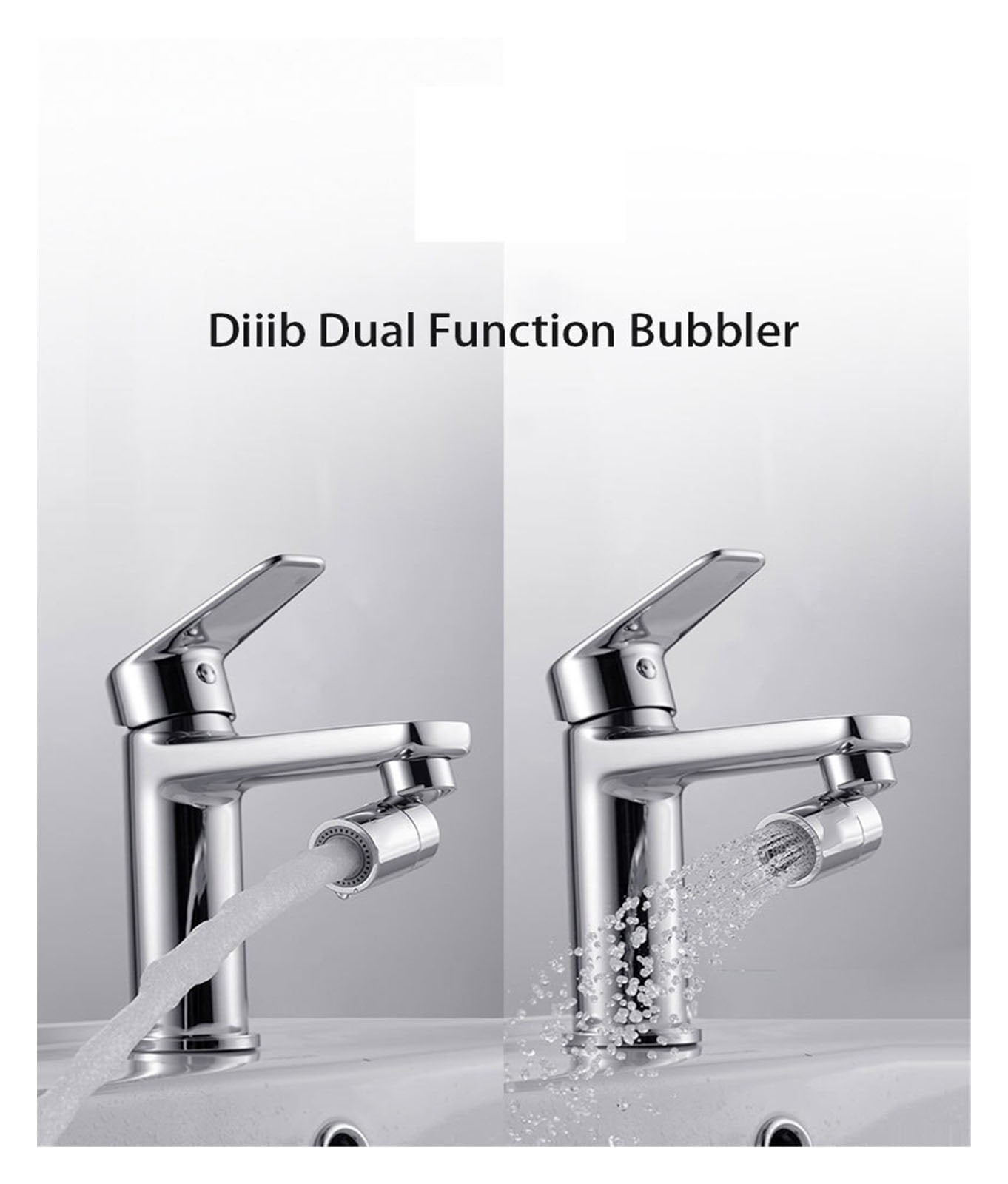 Faucet Aerator,Kitchen Faucet Nozzle Bubbler Water Tap Aerator 360-Degree Rotation Water Saving Filter Large Angle Dual Function Bubbler ,Water Saving