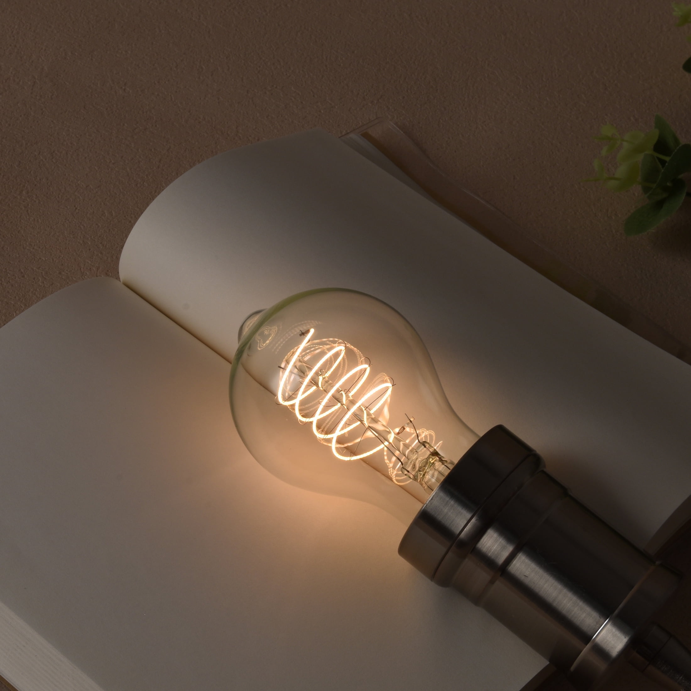 (2 pack) Better Homes & Gardens A19 LED Vintage Light Bulb, 4 Watts (40W Equivalent), Soft White, Thin Filament, E26, 2PK