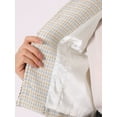 thumbnail image 5 of DARING DIVA Women's Double Breasted Plaid Tweed Cropped Jacket M Light Blue, 5 of 6