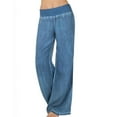 thumbnail image 1 of EIMELI  Women Wide Leg Elastic Mid Waist Solid Color Pants, 1 of 3