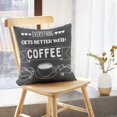 thumbnail image 5 of LALILO Throw Pillow Covers Blackboard With Quote Coffee Chalkboard Cushion Cover 18" x 18", 1391 Pack, 5 of 6