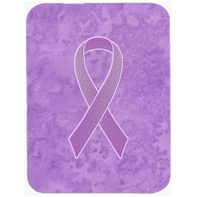 Carolines Treasures AN1200LCB 15 H x 12 L In. Lavender Ribbon for All Cancer Awareness Glass Cutting Board- Large Size