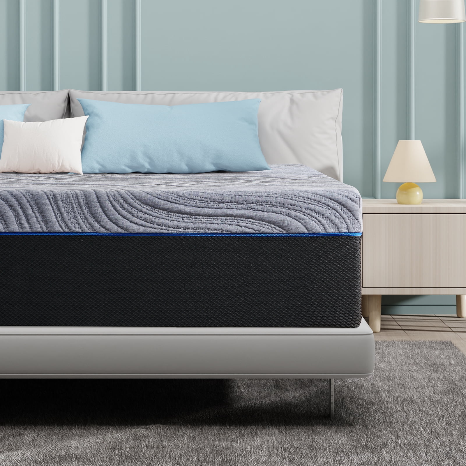 King Size Mattress, 12'' Medium Gel Memory Foam Mattress in a Box, Breathable & Comfortable, Adult