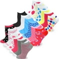 thumbnail image 2 of Gift for Her Birthday Graduation College Dorm Essential Low Cut Novelty Ankle Socks for Women 9-11 18 Pairs (Hearts and Stripes, Polka Dots), 2 of 11