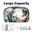 thumbnail image 3 of Rhinoceros Electronic Organizer Travel Case, Waterproof Oxford Cloth Storage Pouch Bag, Box with Cord Organizer Storage for Computer Cable Organizer, 5.9x9.44x3.14 in., 3 of 6
