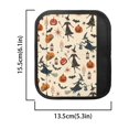 thumbnail image 6 of FUIALDOLG Oil-proof Decorative Microwave Dishwasher Door Cloth Protector with Protective Refrigerator Door Handle Cover for Kitchen, Halloween Witch Pumpkin, 6 of 7