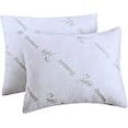 thumbnail image 2 of Niagara Sleep Solution Super Soft Bamboo Cooling Pillow Protectors Queen 2 PackPair Zippered Case, Guaranteed Noiseless Pad, Ultra Plush Absorbent Encasement (Queen 2 Pack 20x30), 2 of 3