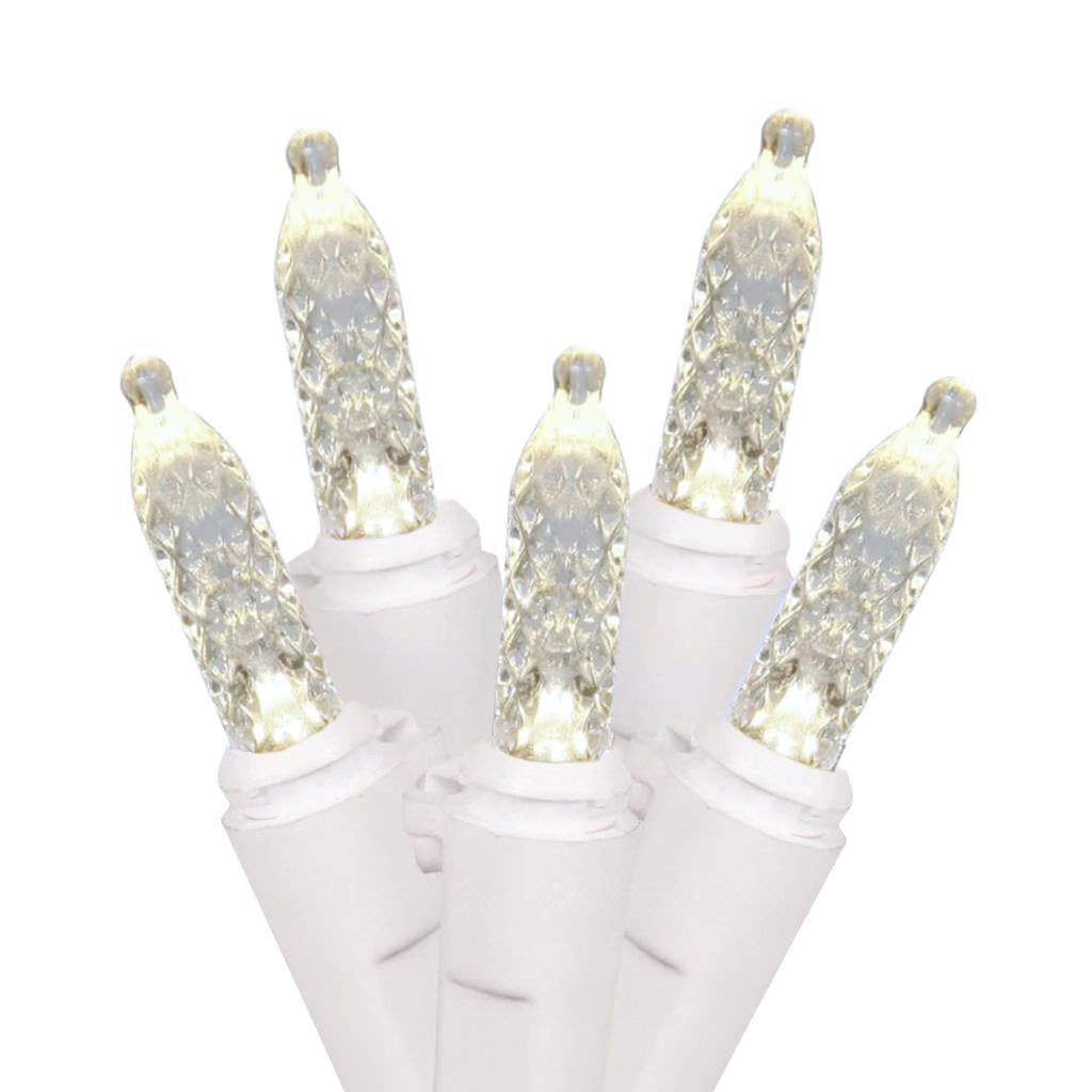 Sival 70601 70 Light 8' White Wire Cool White LED Icicle Light Christmas Light String Set