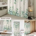 thumbnail image 6 of Shower Curtain Daisy Floral Bathroom Curtains with Hooks, Waterproof Fabric Green Eucalyptus Leaves Branch Linen Bath Shower Curtains Set for Bathroom Bathtubs Decor 72x72 Inch, 6 of 9