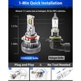 thumbnail image 4 of YZHIDIANF 2025 Upgraded 9012/ HIR2 LED Headlight Bulbs - 120W 22000 Lumens Huge Bright LED Headlights Conversion Kit 6500K Cool White IP68 Waterproof, High Beam, Low Beam, Fog Light (2 PACK), 4 of 7