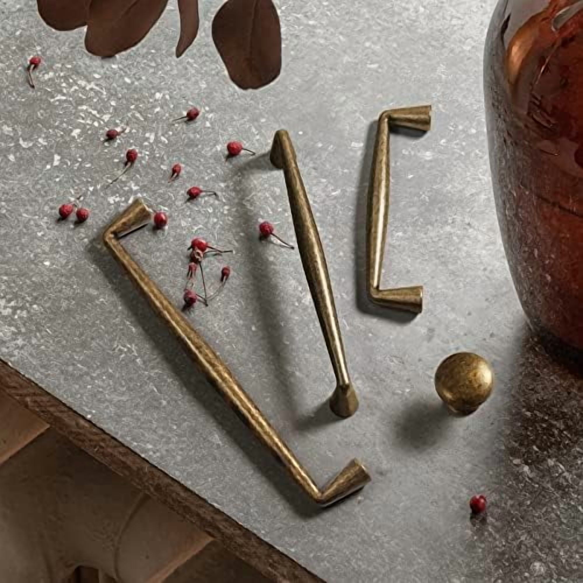 Vintage Retro Antique Brass Zinc Alloy Cabinet Handles - 3''(76mm) Hole Center Affordable Luxury Cabinet Pull Hardware for Bedroom, Kitchen, 6 Pack……